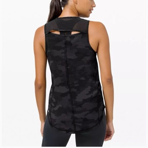 Lululemon Sculpt Tank Sequoia Camo Print Deep Coal Black No Size Tag SMALL‎ - Picture 4 of 12